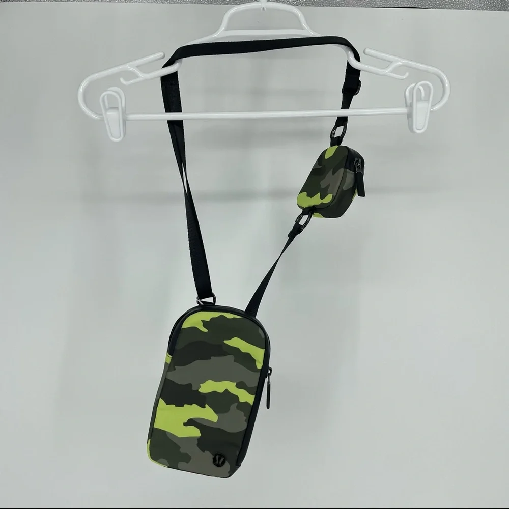 LULULEMON NWT MODULAR PHONE CROSSBODY BAG HERITAGE CAMO NEO MINT MULTI - Picture 6 of 9